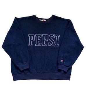 Men’s Navy Blue Pepsi Fleece Crewneck